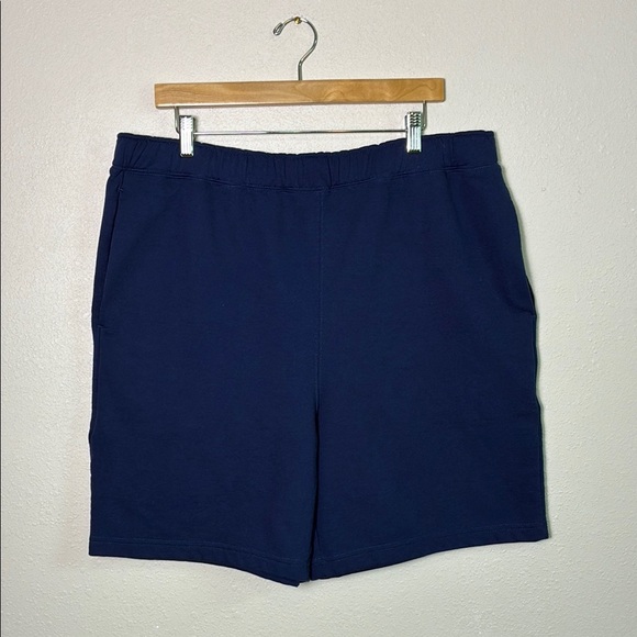 THE NORTH FACE Men XL Navy Terry Knit Drawstring Comfy Lounge Shorts Athleisure - Picture 1 of 12